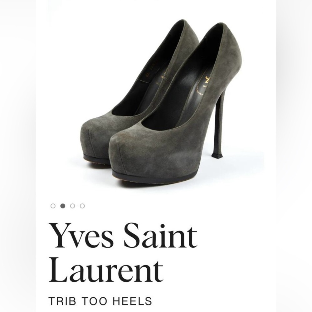 Yves Saint Laurent Grey Tribuoo heels